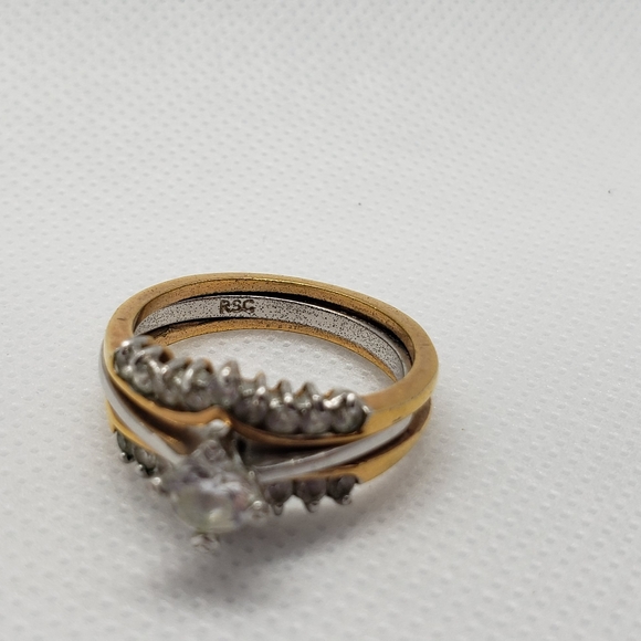 R.S. Covenant 2 Set Nesting Engagement and Wedding Ring-Size10 - Picture 3 of 4